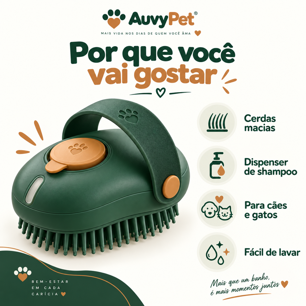 Destaques da Escova AuvyPet